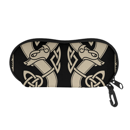 Viking Wolves Symbol Print Glasses Case