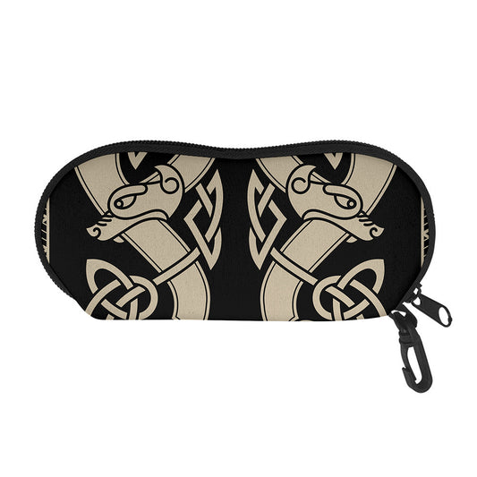 Viking Wolves Symbol Print Glasses Case