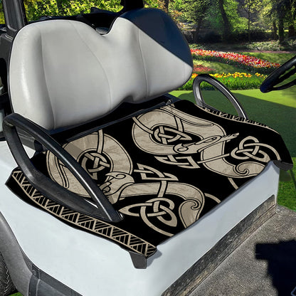 Viking Wolves Symbol Print Golf Cart Seat Cover