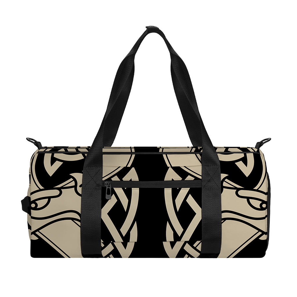 Viking Wolves Symbol Print Gym Bag