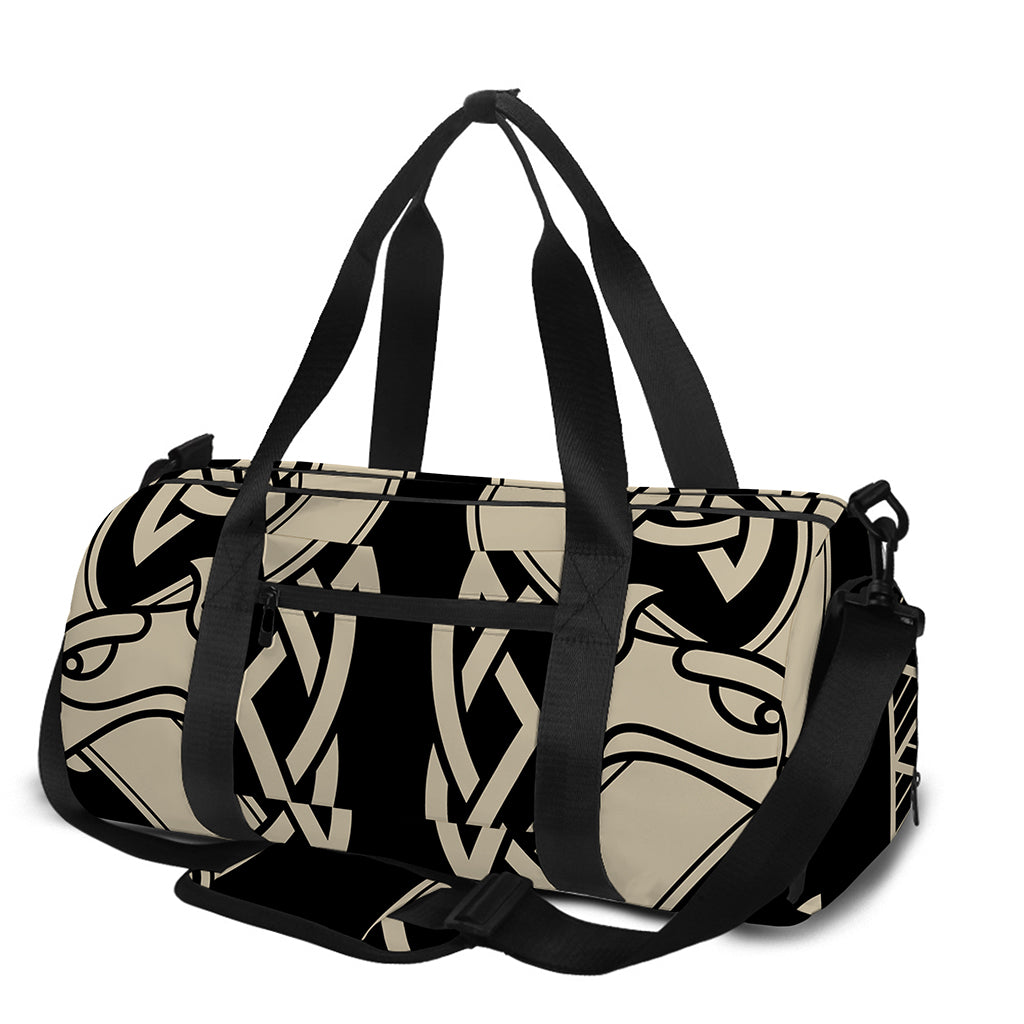 Viking Wolves Symbol Print Gym Bag
