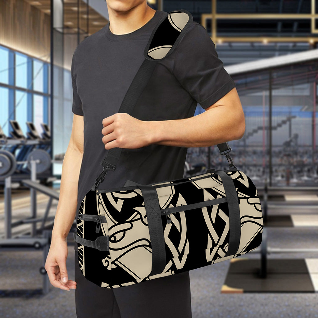 Viking Wolves Symbol Print Gym Bag