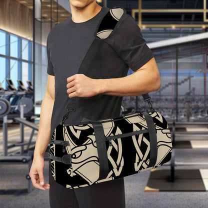 Viking Wolves Symbol Print Gym Bag