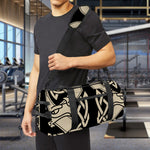Viking Wolves Symbol Print Gym Bag