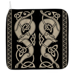 Viking Wolves Symbol Print Hand Towel