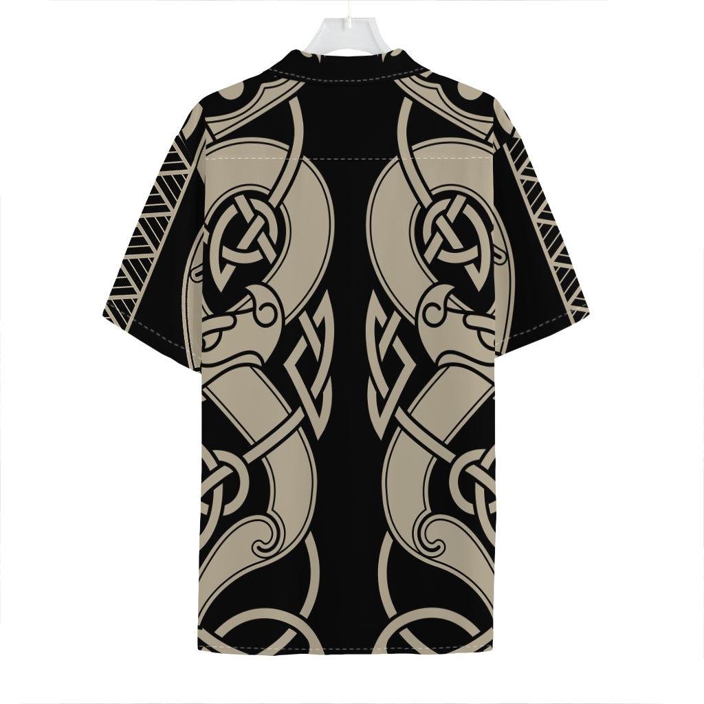 Viking Wolves Symbol Print Hawaiian Shirt