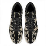 Viking Wolves Symbol Print High Top Leather Sneakers