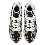 Viking Wolves Symbol Print High Top Leather Sneakers