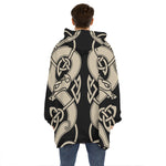 Viking Wolves Symbol Print Hoodie Blanket