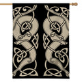 Viking Wolves Symbol Print House Flag