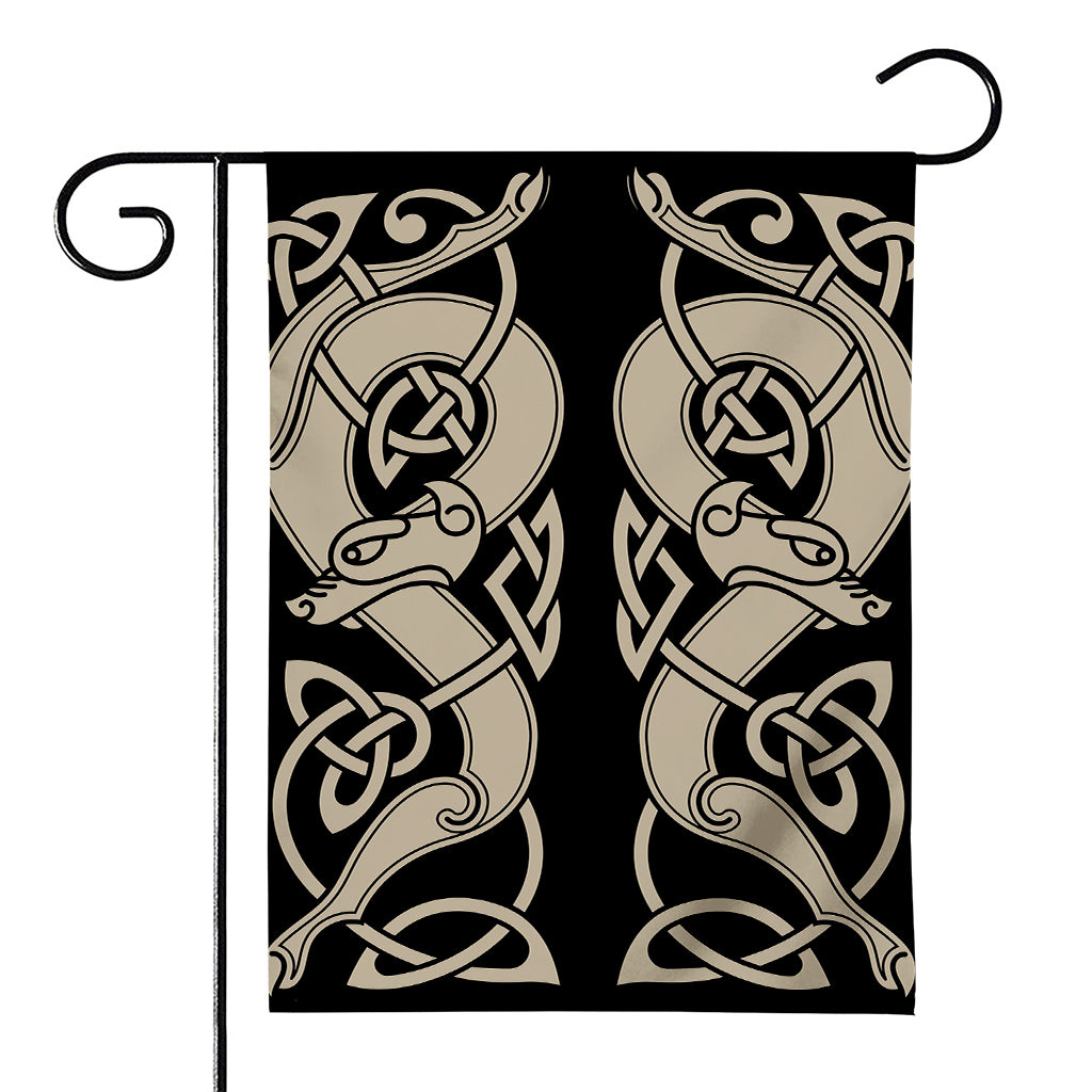 Viking Wolves Symbol Print House Flag