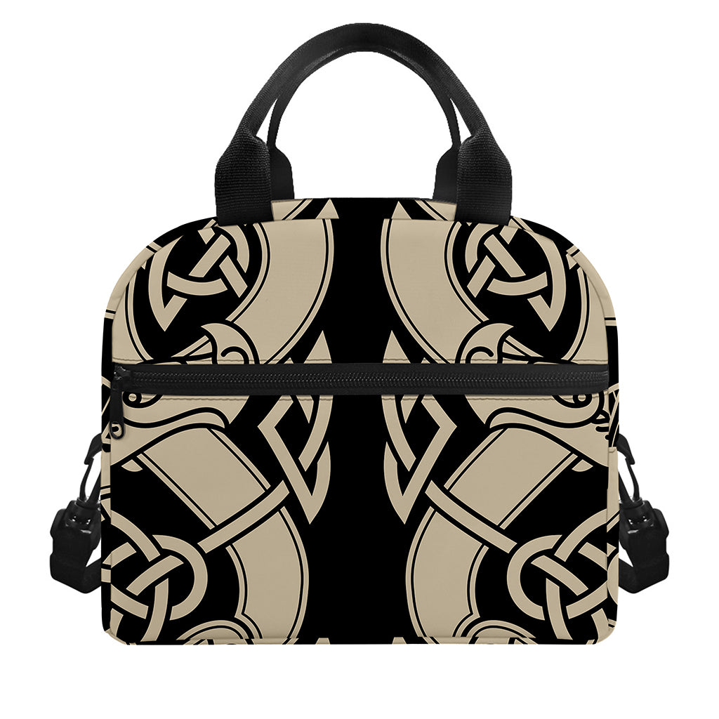 Viking Wolves Symbol Print Insulated Lunch Bag