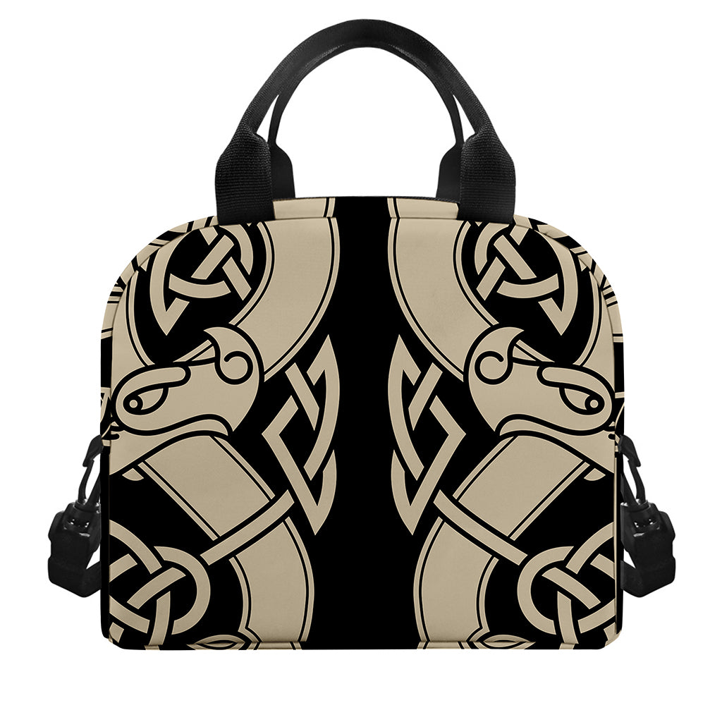 Viking Wolves Symbol Print Insulated Lunch Bag