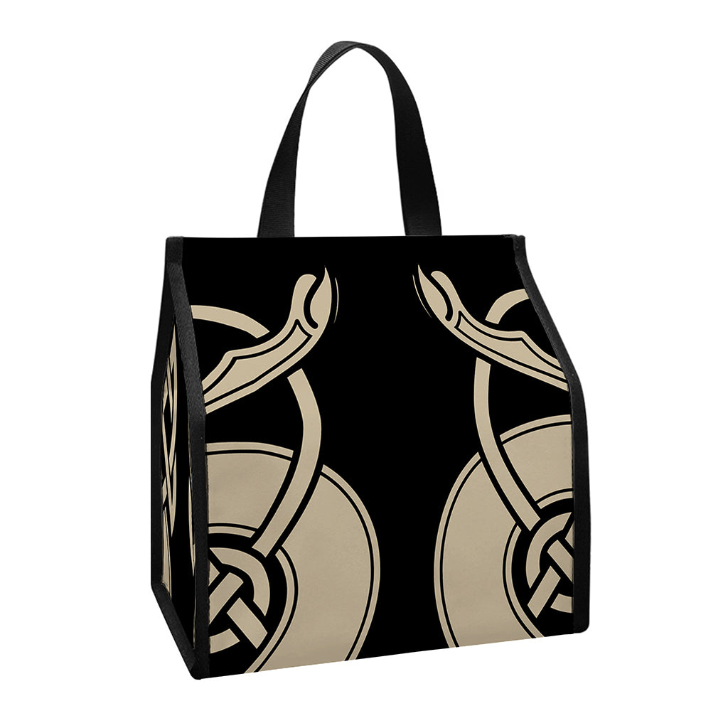 Viking Wolves Symbol Print Insulated Lunch Tote