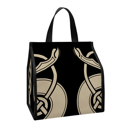 Viking Wolves Symbol Print Insulated Lunch Tote