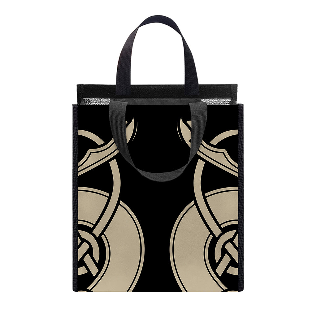 Viking Wolves Symbol Print Insulated Lunch Tote
