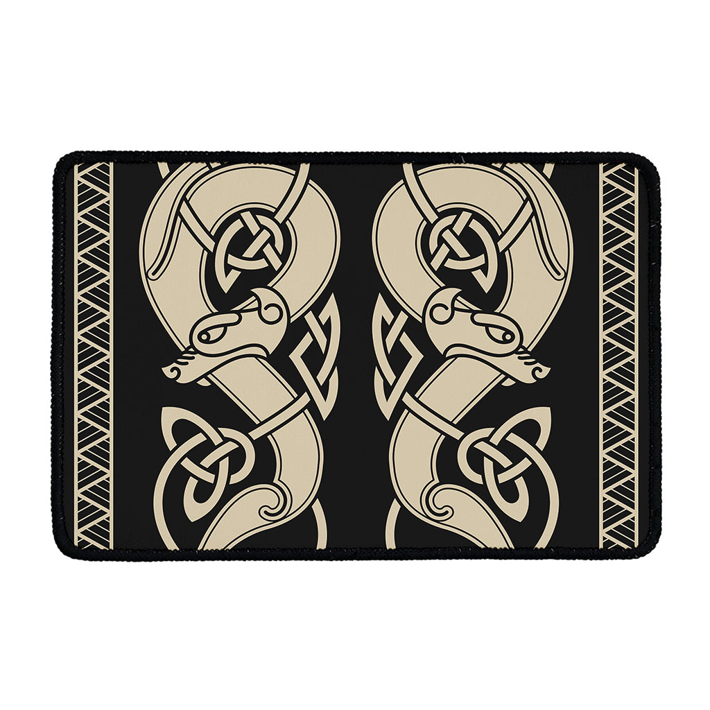 Viking Wolves Symbol Print Kitchen Mat