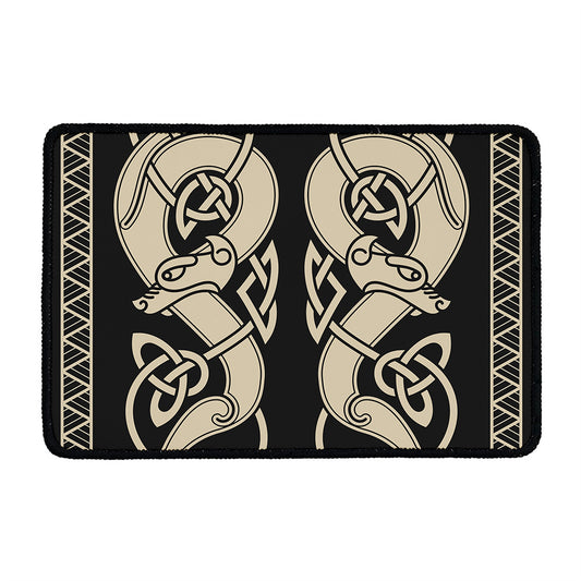 Viking Wolves Symbol Print Kitchen Mat