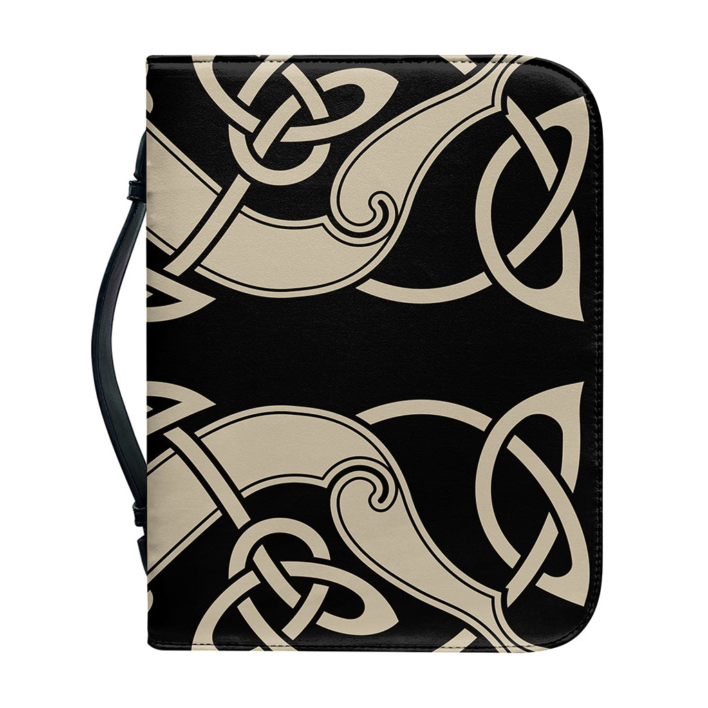 Viking Wolves Symbol Print Leather Bible Cover