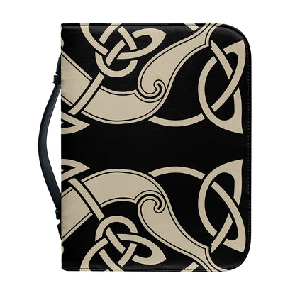 Viking Wolves Symbol Print Leather Bible Cover
