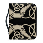 Viking Wolves Symbol Print Leather Bible Cover