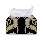 Viking Wolves Symbol Print Leather Tissue Box Cover