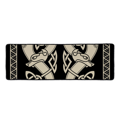 Viking Wolves Symbol Print Long Kitchen Mat