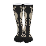 Viking Wolves Symbol Print Long Socks