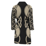 Viking Wolves Symbol Print Men's Bathrobe
