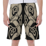 Viking Wolves Symbol Print Men's Beach Shorts