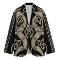 Viking Wolves Symbol Print Men's Blazer