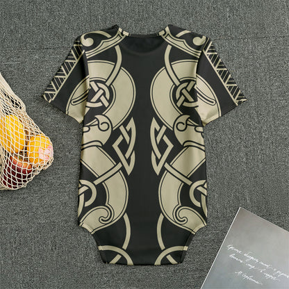 Viking Wolves Symbol Print Men's Bodysuit