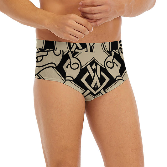 Viking Wolves Symbol Print Men's Briefs
