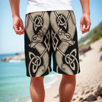 Viking Wolves Symbol Print Men's Cargo Shorts