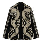 Viking Wolves Symbol Print Men's Cotton Blazer