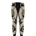 Viking Wolves Symbol Print Men's Leggings