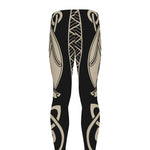 Viking Wolves Symbol Print Men's leggings