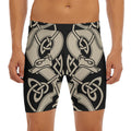 Viking Wolves Symbol Print Men's Long Boxer Briefs