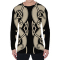 Viking Wolves Symbol Print Men's Long Sleeve T-Shirt