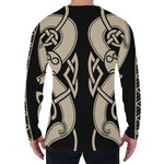 Viking Wolves Symbol Print Men's Long Sleeve T-Shirt