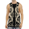 Viking Wolves Symbol Print Men's Muscle Tank Top