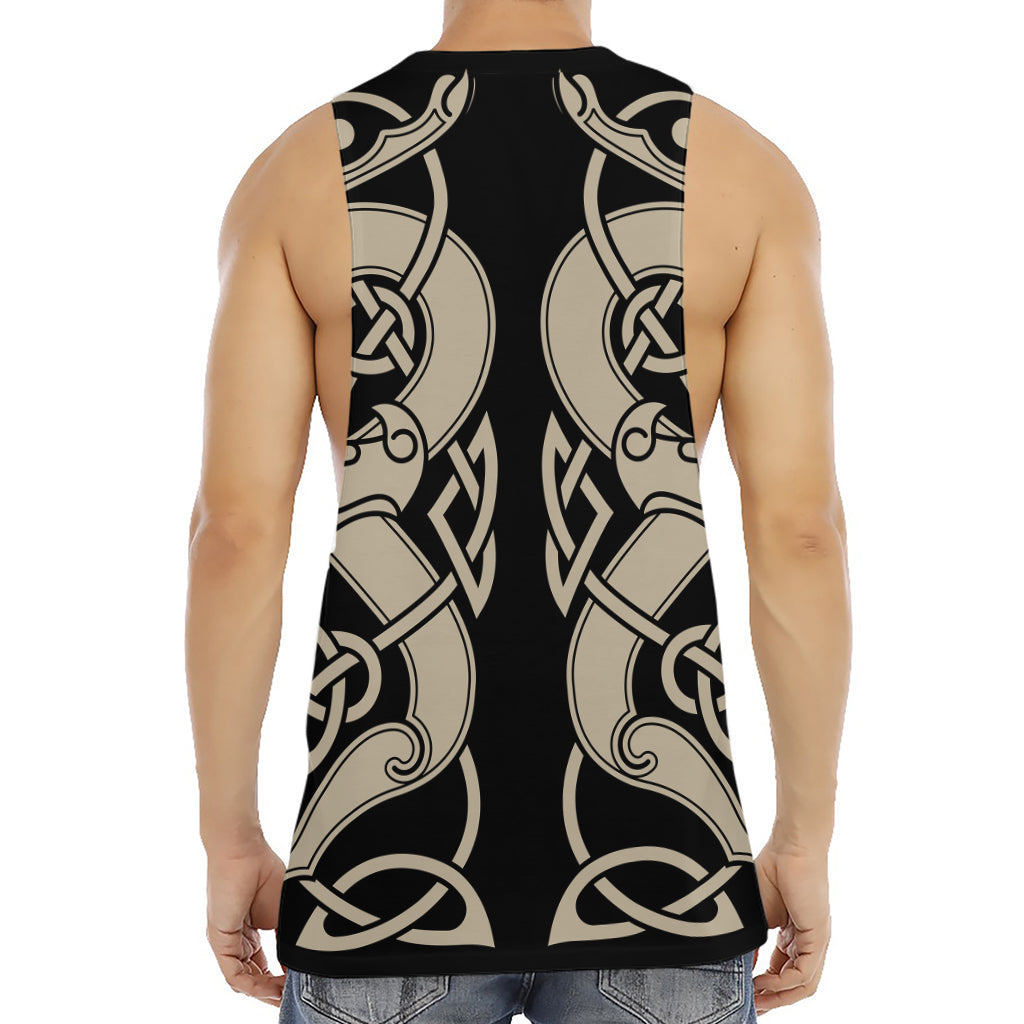 Viking Wolves Symbol Print Men's Muscle Tank Top