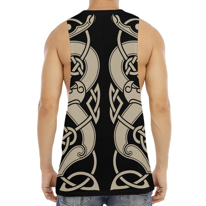 Viking Wolves Symbol Print Men's Muscle Tank Top