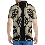 Viking Wolves Symbol Print Men's Polo Shirt