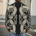 Viking Wolves Symbol Print Men's Shirt Jacket