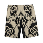Viking Wolves Symbol Print Men's Sports Shorts