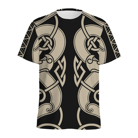Viking Wolves Symbol Print Men's Sports T-Shirt