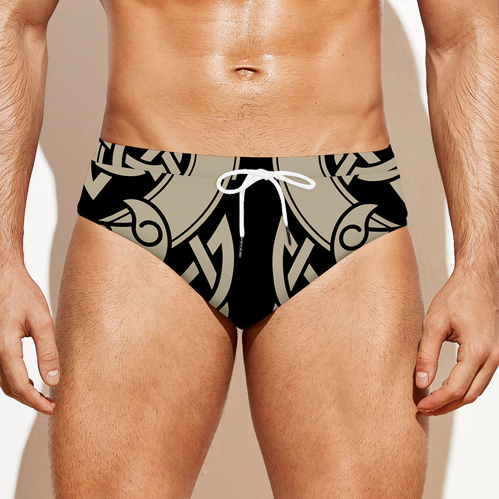 Viking Wolves Symbol Print Men's Swim Briefs