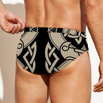 Viking Wolves Symbol Print Men's Swim Briefs