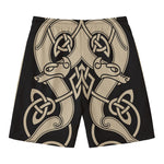 Viking Wolves Symbol Print Men's Swim Trunks